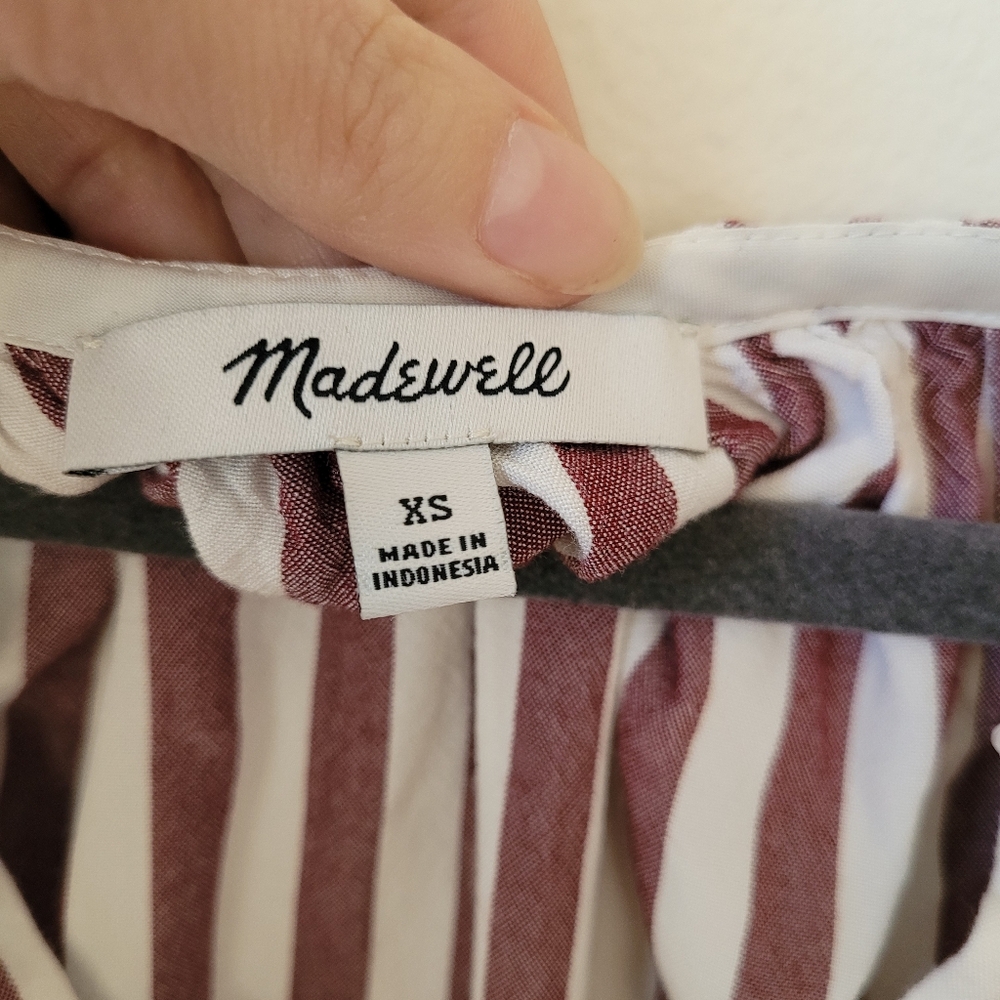 Madewell Striped Peplum top - Picture 4 of 5